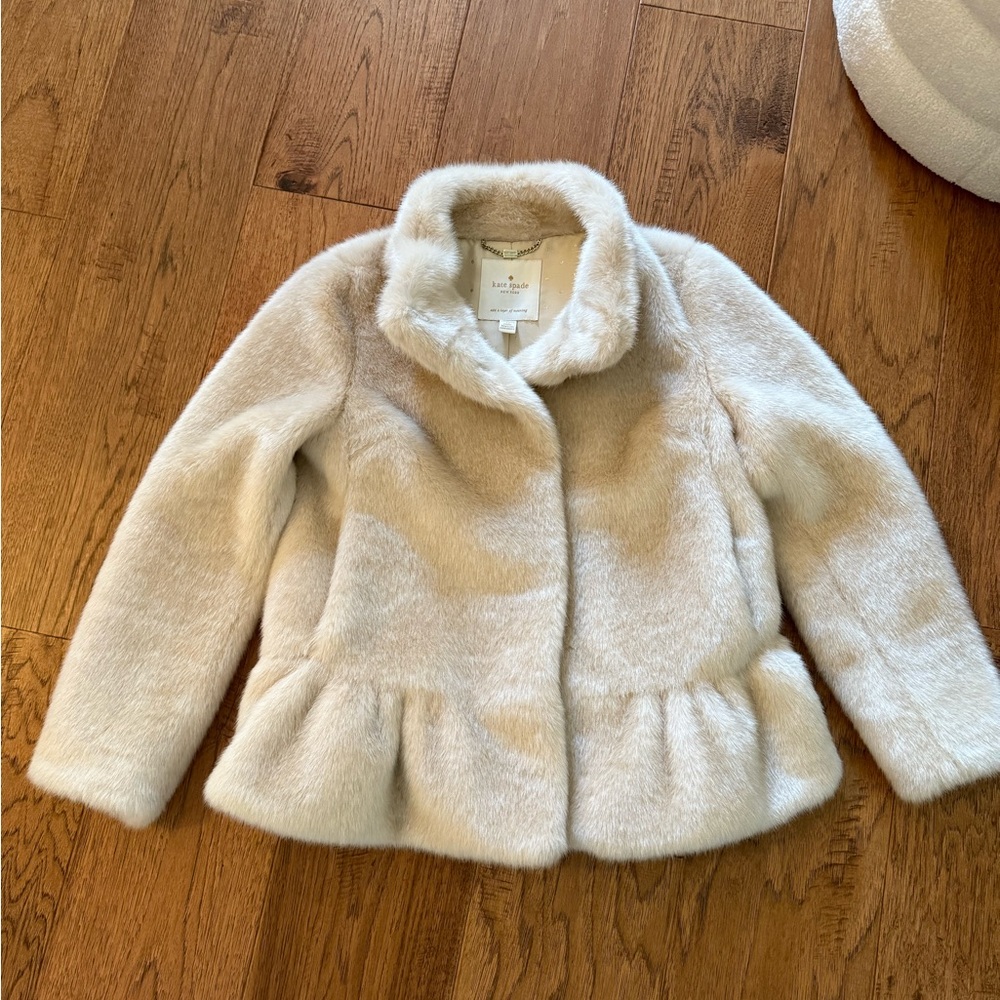 New stunning short faux fur coat/jacket from Kate Spade - NWOT